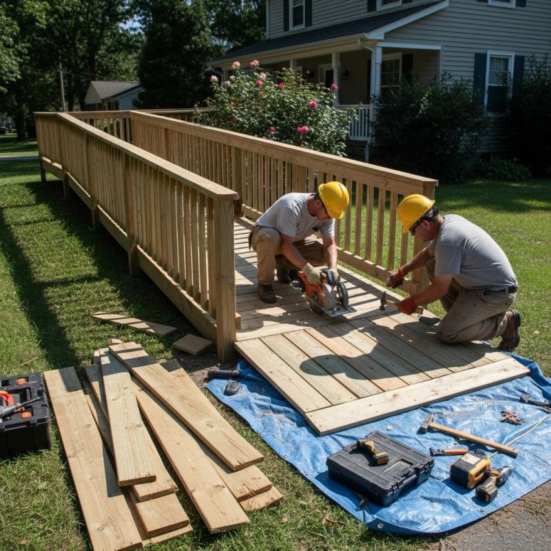 Handicap Ramp Construction