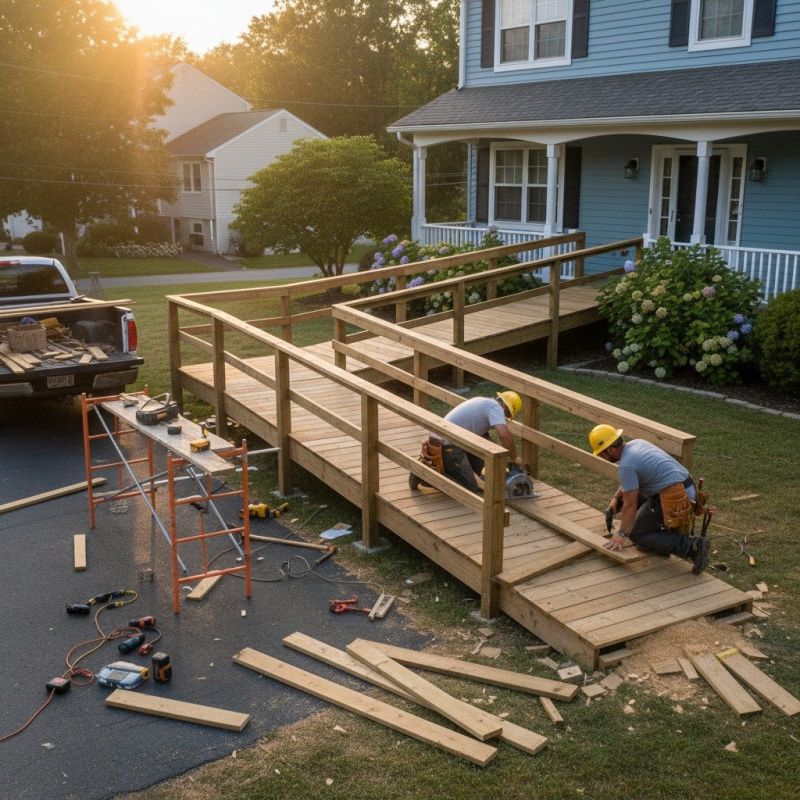 Handicap Ramp Construction