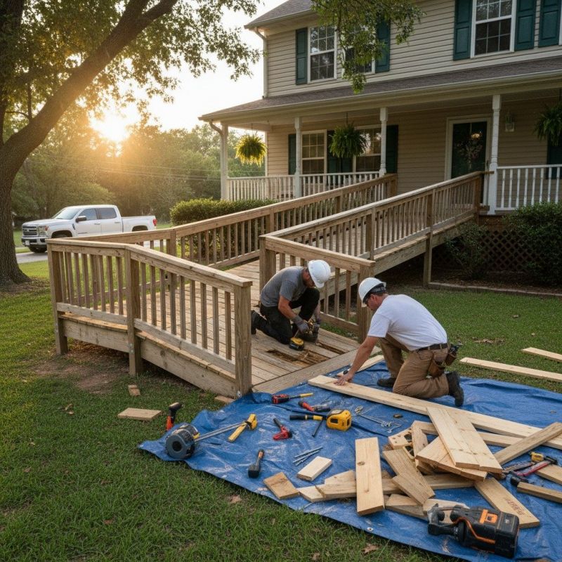 Handicap Ramp Construction